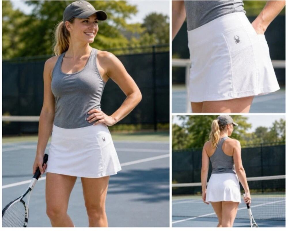Spyder Active women's white athletic skort in size Large